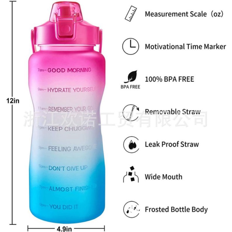 Botol Tritan 2L botol minum viral botol minum import murah