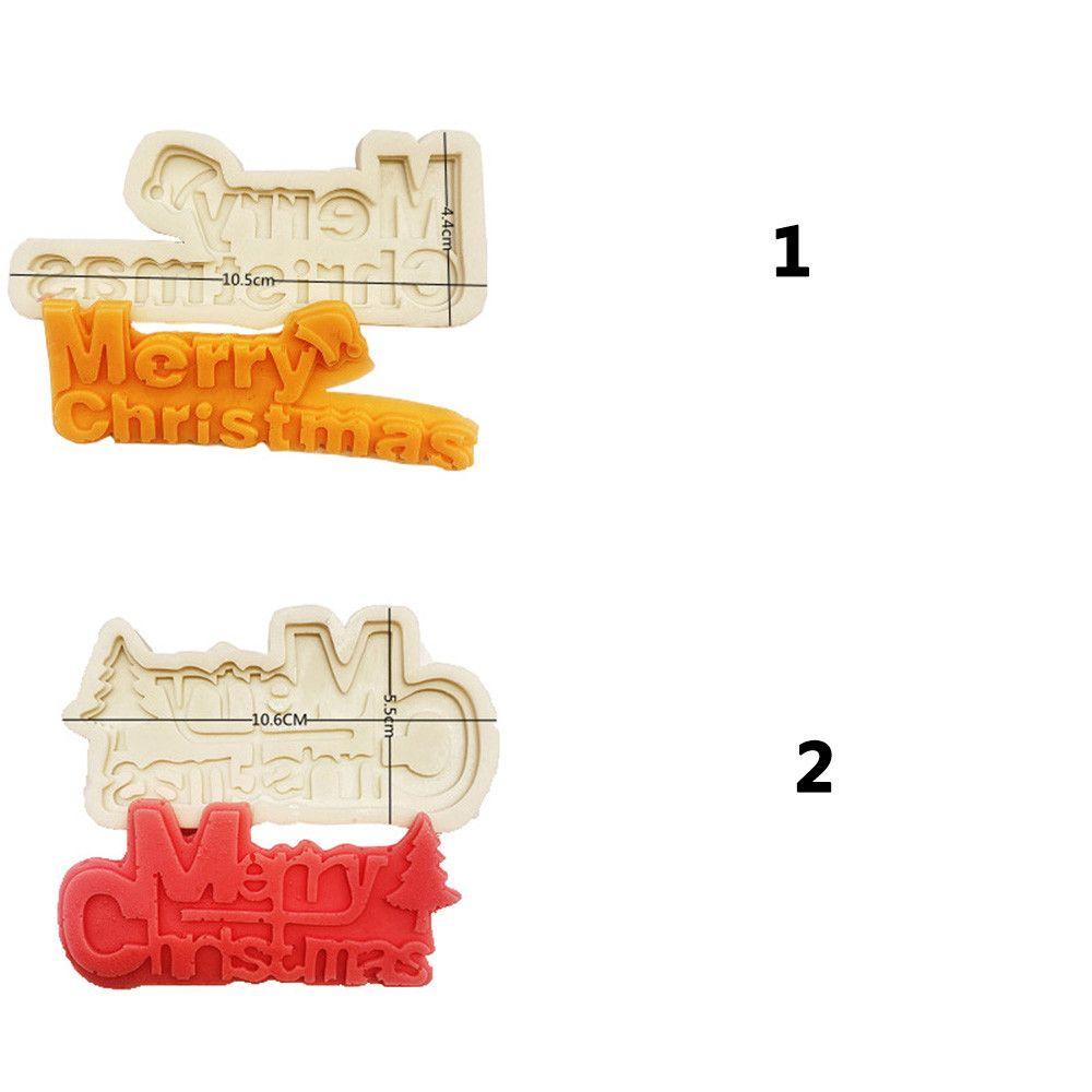 Solighter Merry Christmas DIY Kue Coklat Reusable Silica gel Cookie mold Dekorasi Kue