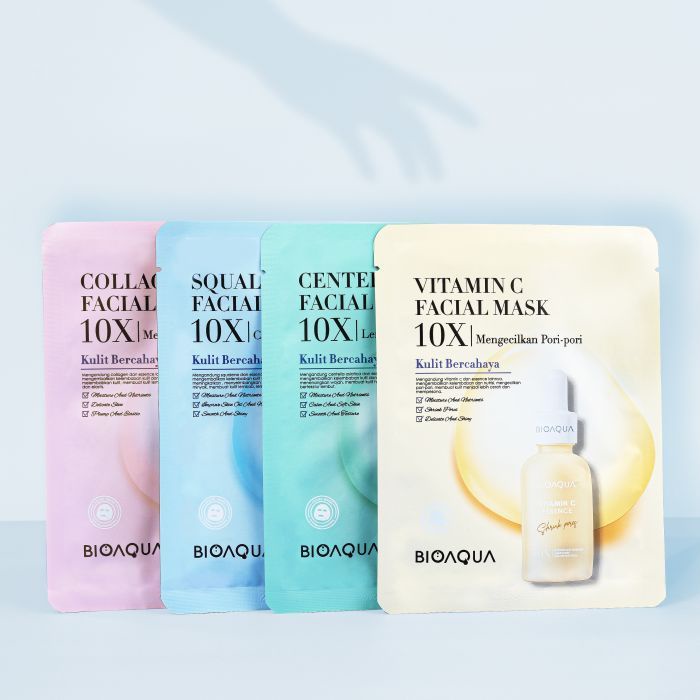 [BSM10X] BIOAQUA Sheet mask 10X Effect Whitening Repair Face Mask Memperbaiki Kulit Kusam