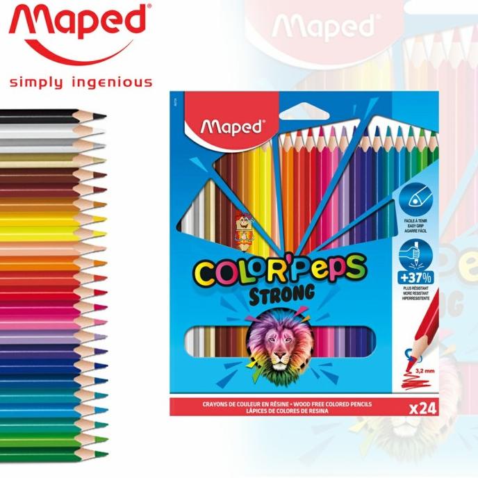 

(BISA COD) Pensil Maped 24 warna Color Peps Strong 862724 CUCI GUDANG Kode 1401