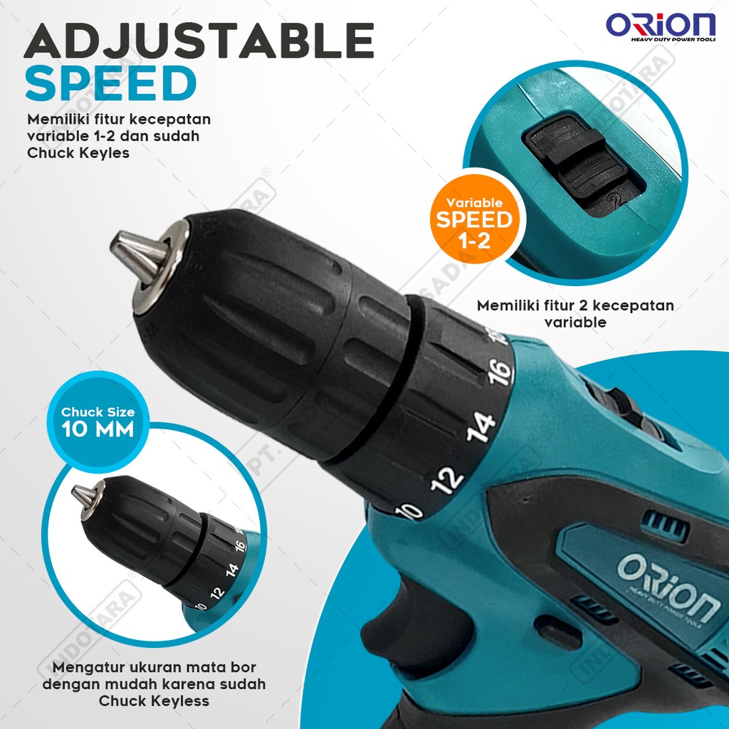 Mesin Bor Baterai Tangan / Orion Cordless Drill CD6650P