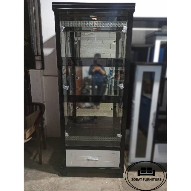 Lemari Gantung Gamis Kaca 2 Pintu