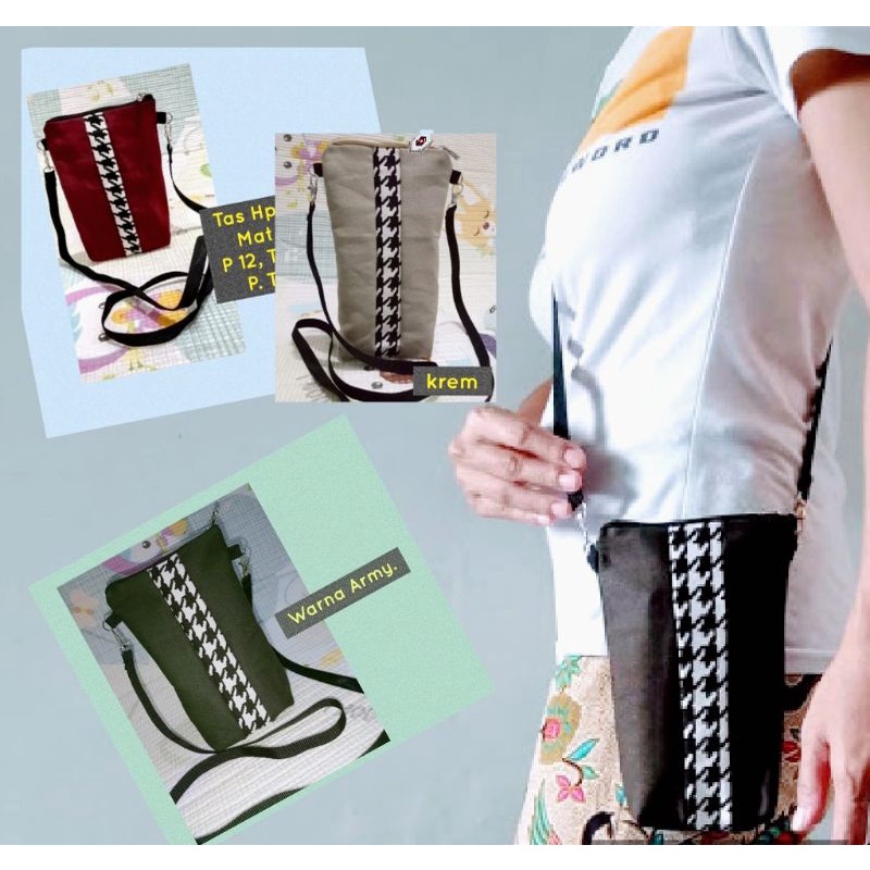 Tas Hp Selempang Mini Resleting Pounce Canvas Cewek Sling bag wanita mini