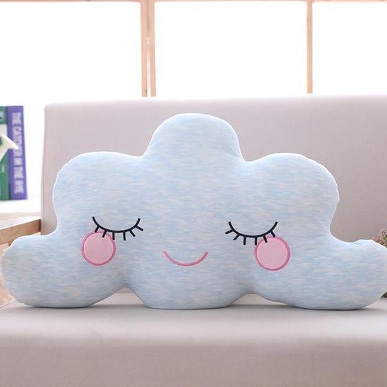 Boneka Bantal Karakter Awan Warna Warni Bahan Halus dan Lembut