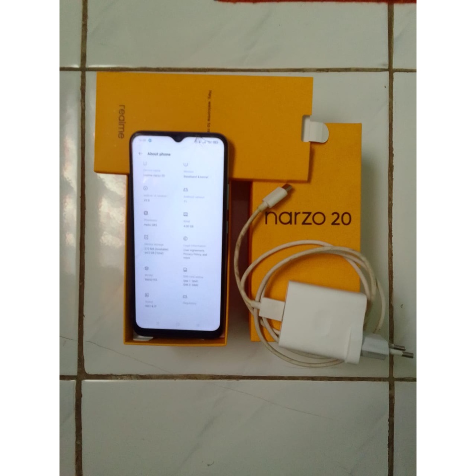 HP Realme Narzo 20 Second Bisa Nego -  Spesifikasi 4/64GB [Helio G85,6000mAh,48MP Camera,18W QC]