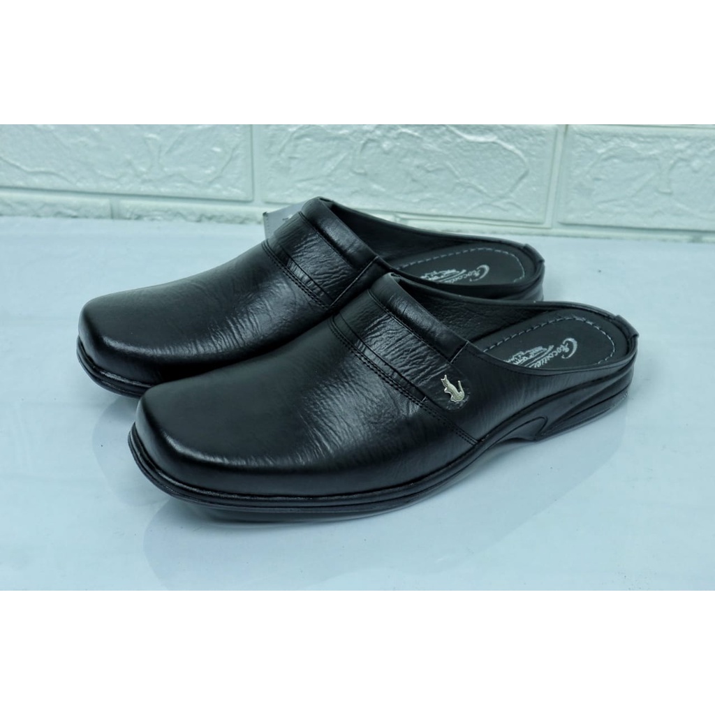 kulit asli sapi premium Sandal Pria Crododile Kulit Asli 100% Sandal Kulit Pria Casual Original Selop1