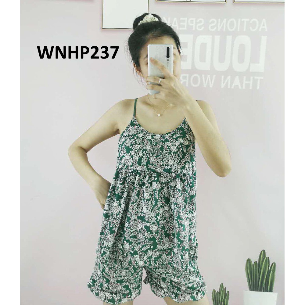 Baju Tidur Wanita Tanktop Batik Green