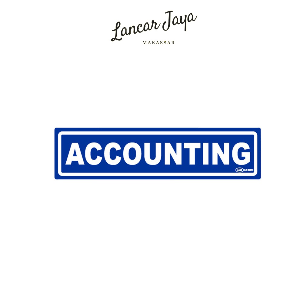 

Papan Tanda Sign Board Label Acrylic Accounting Kecil LK 202 C