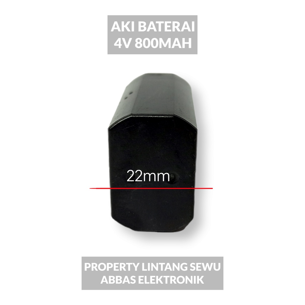 baterai aki accu kering 4 volt 800 mA 800mA lampu emergency   audio portabel elektro