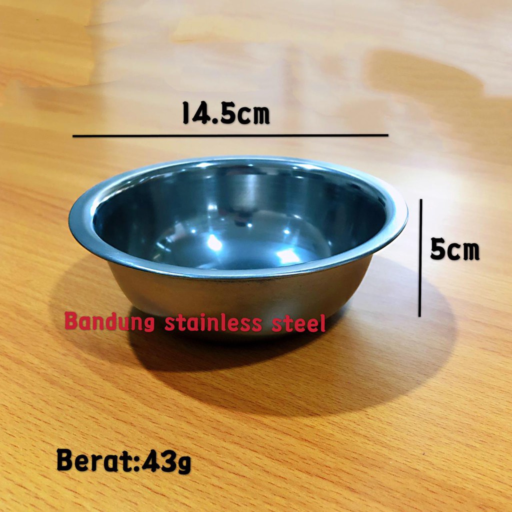 Set Baskom Mangkuk Kobokan Stinless Tipis isi 6pcs Cuci Tangan 12CM 14CM 16CM