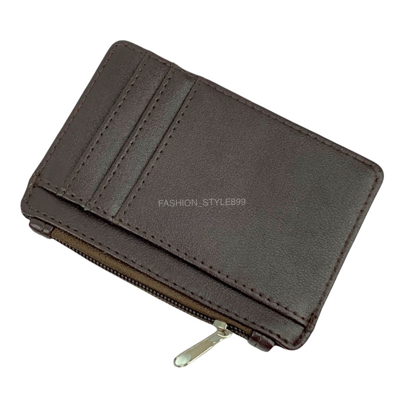 Dompet Kartu Wallet Card Holder Kulit Import model resleting