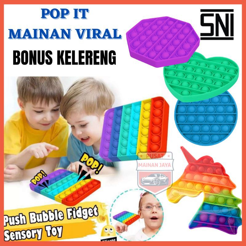 pop it murah banget mainan edukasi bulat unicorn rainbow indonesia tik tok cod among us-1