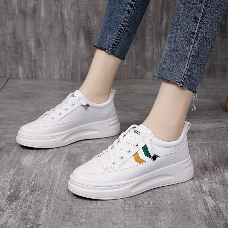 DS Sepatu Sneakers Wanita Korea Sepatu Kasual Putih