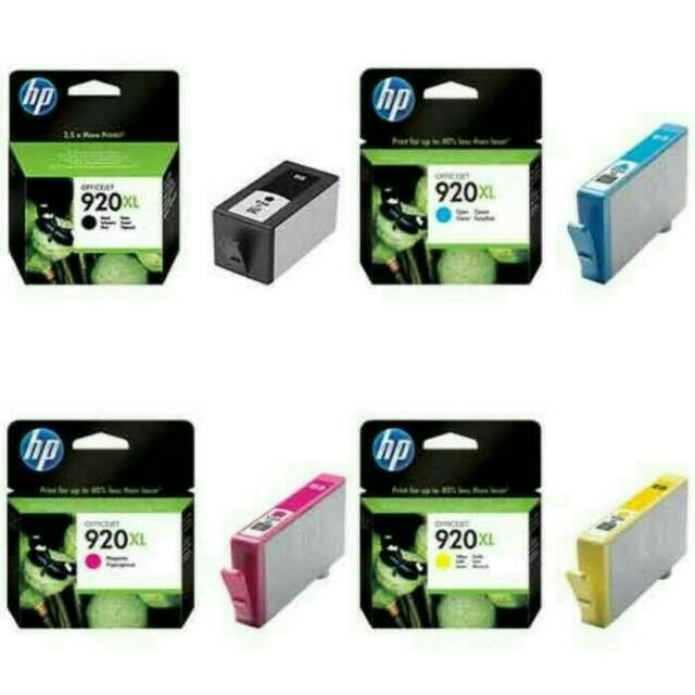 Paketan tinta printer hp 920xl black dan tricolour Printer HP OFFICEJET 6000,6500, 6500A, 6500A Plus