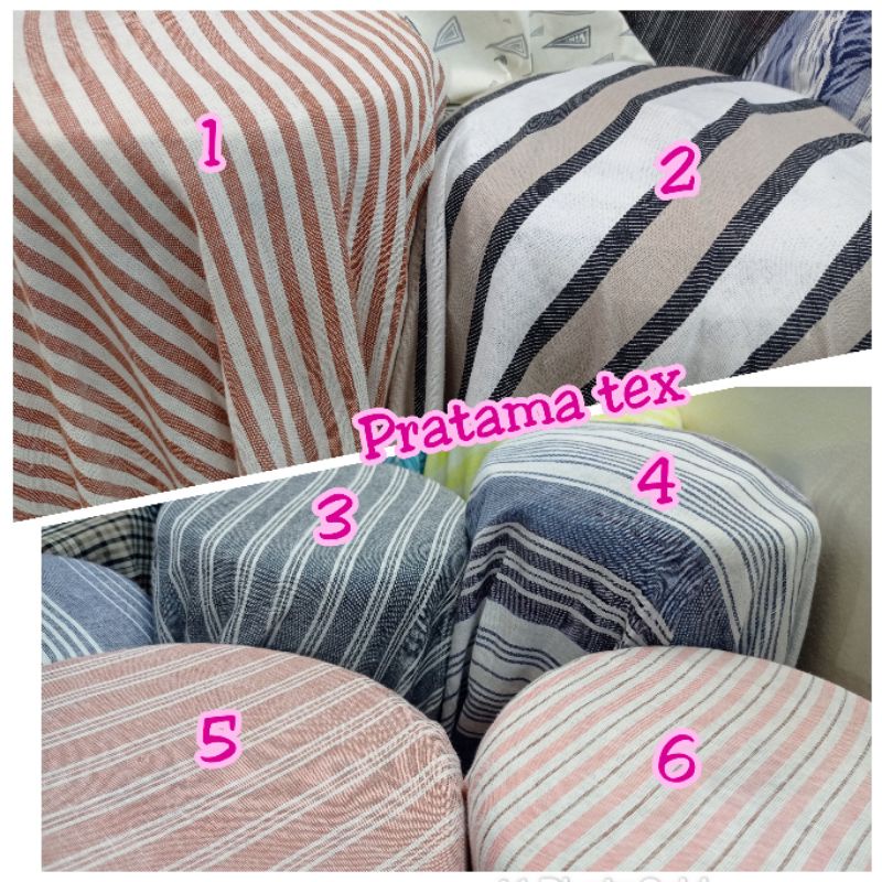katun linen/Bahan katun linen motif salur terbaru_kain kemeja,blouse,dres