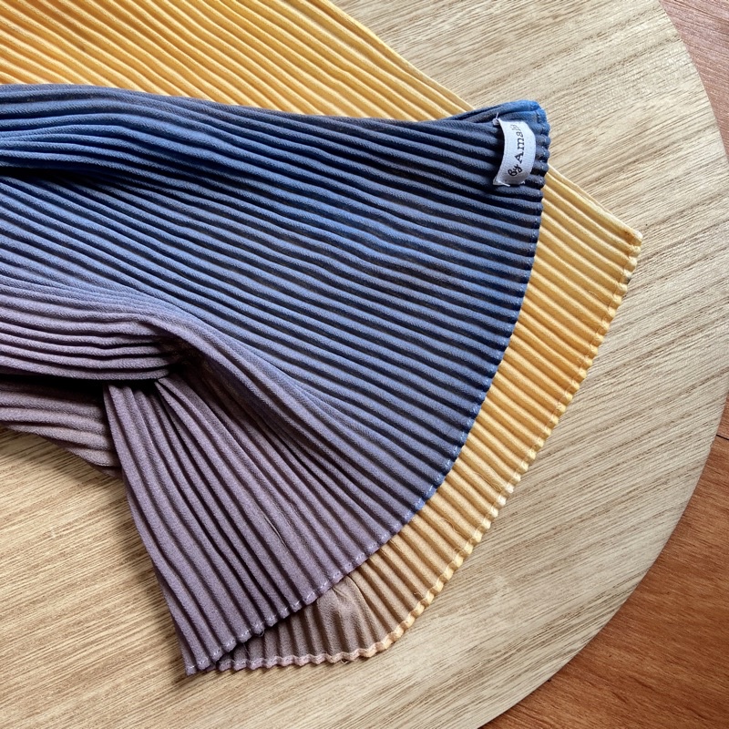 Anna pleats ombre batch 2/pashmina plisket gradasi/pashmina plisket ombre-Charcoal