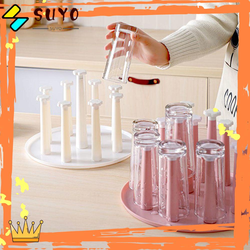 Rak Stand Holder Pengering Gelas Wine Bahan Plastik Untuk Dapur