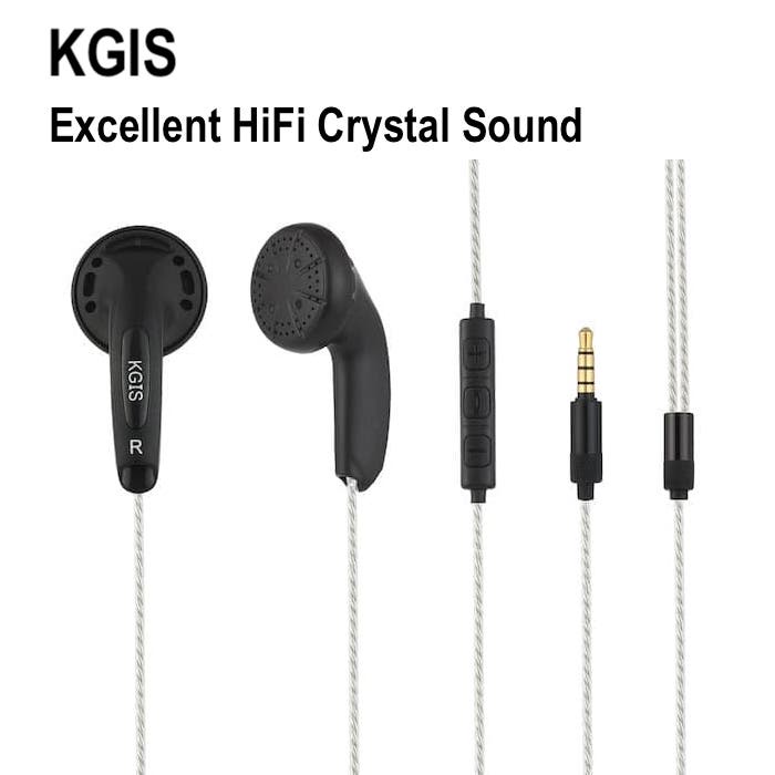 KGIS Hifi Earphone With Volume Control High End Headset With Mic