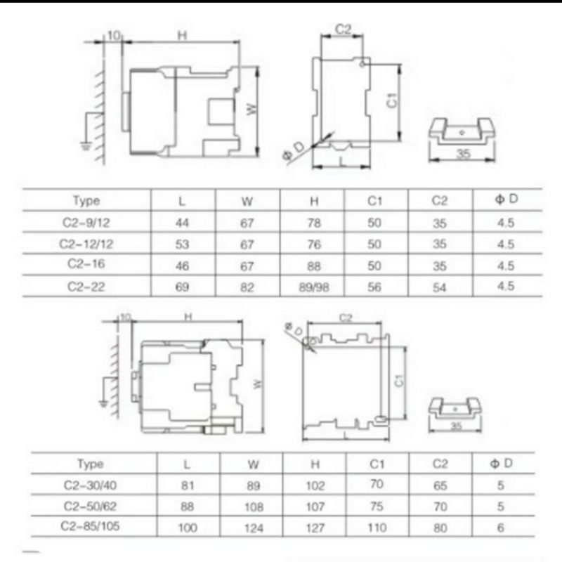 Magnetic Contactor SK-25 220 volt 220V AC Kontaktor SK 25 220VAC Saklar Listrik