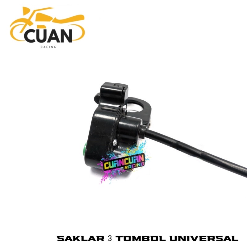 Promo Saklar Kiri Domino On Off TOMBOL HIJAU MERAH Lampu Saklar Kiri Klakson Plus Tombol Sen Universal TOMBOL  HIJAU MERAH