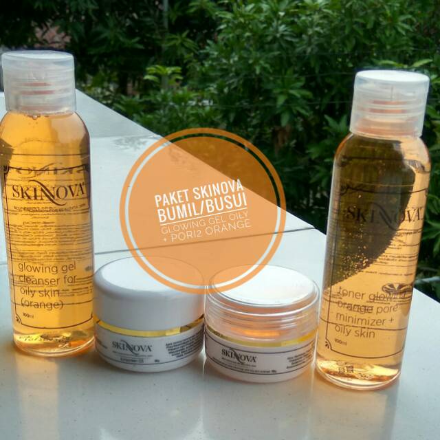 PAKET SKINOVA BUMIL / BUSUI GLOWING GEL OILY + PORI2