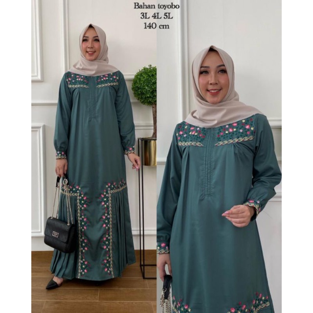 kasyna _fashion muslim//daily gamis bordir//gamis toyobo bordir//gamis model terbaru//gamis kekinian