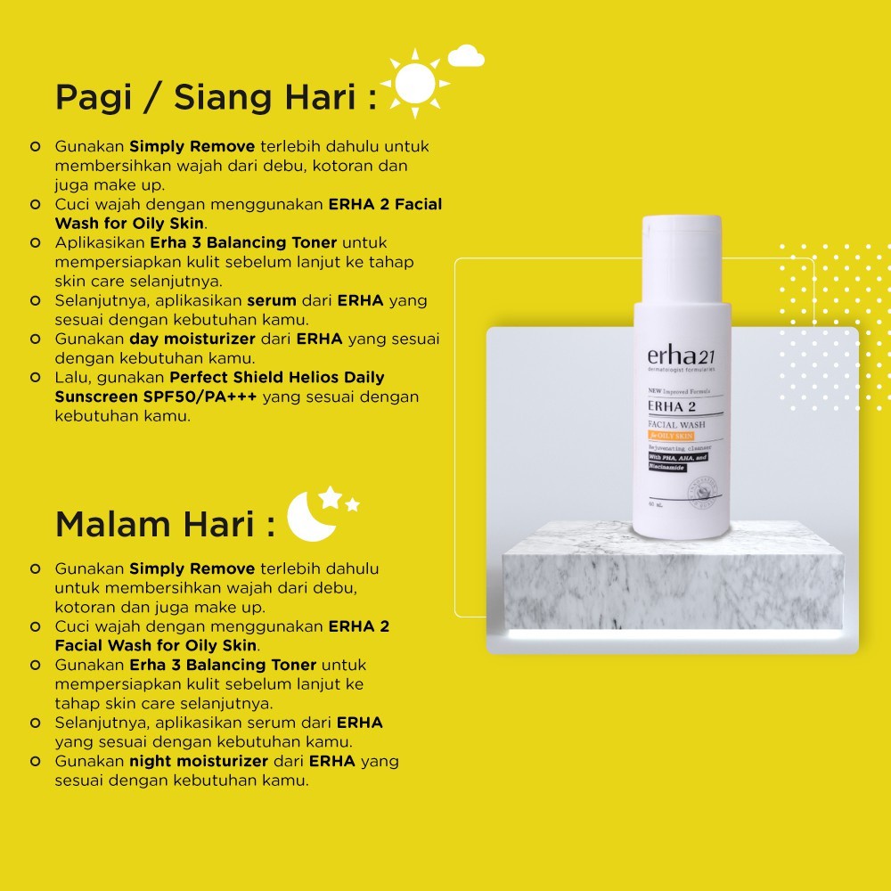 ERHA 2 Sabun Wajah - Kulit Berminyak dgn Niacinamide PHA AHA Niacinamide / BPOM