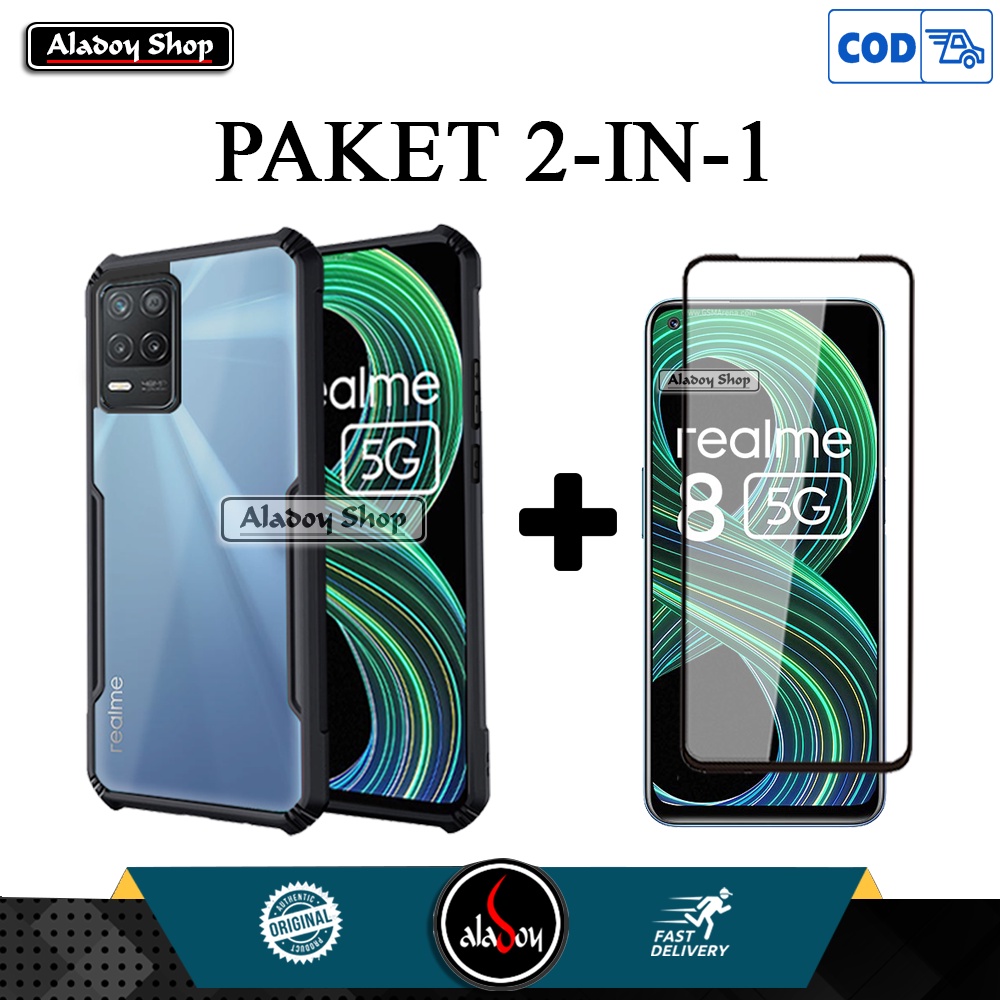 Case Realme 8 5G 2021 Premium Casing + Tempered Glass Layar