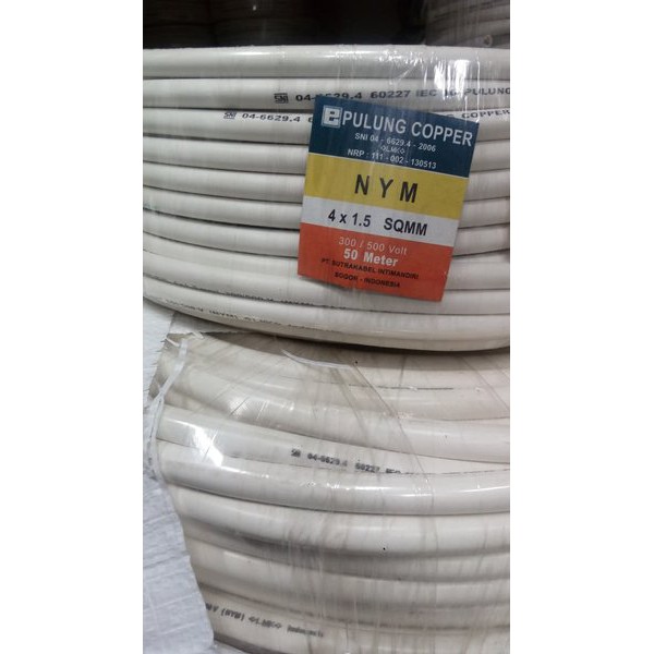 Kabel NYM 4x1.5mm2 PULUNG 100 Meter ( 4x1.5mm 4x1.5 mm 4 x 1.5 mm2 4x1,5 100M )