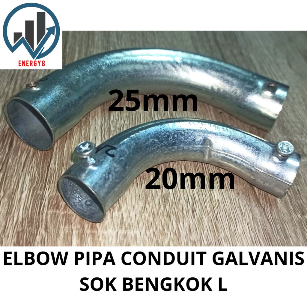 Jual Elbow Pipa Conduit Mm Mm Galvanis Sok Bengkok L Mm Mm Shopee Indonesia