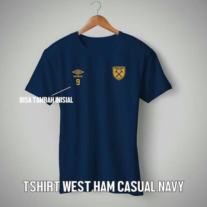 Kaos West Ham United Westham Baju Combed 30S Sablon Tshirt Pakaian Fashion Distro Pria Wanita Polos