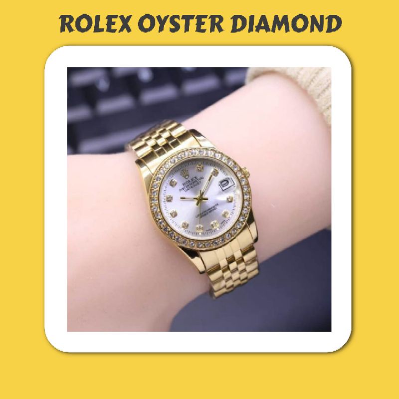 Jam Tangan Wanita Cewek Rolex Oyster Rantai