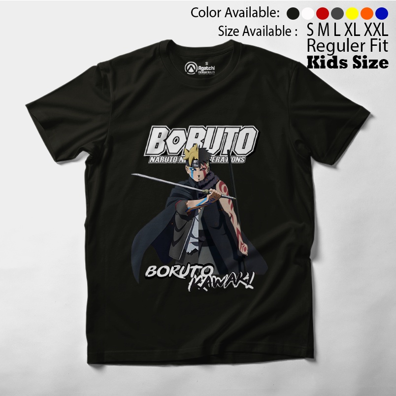 Baju Kaos Atasan Anak Laki-laki Distro Anime Boruto Naruto Next Generations - Boruto X Kawaki