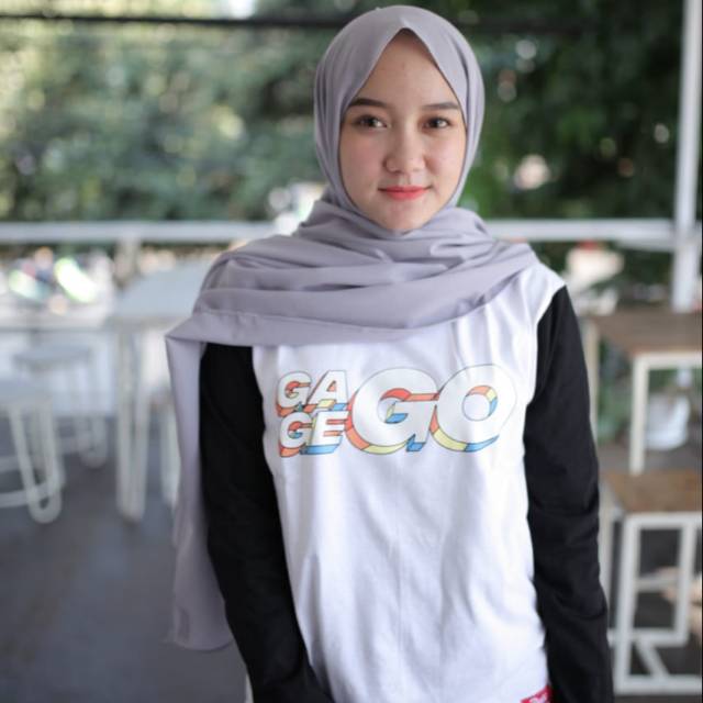 Kaos gagego white black,
