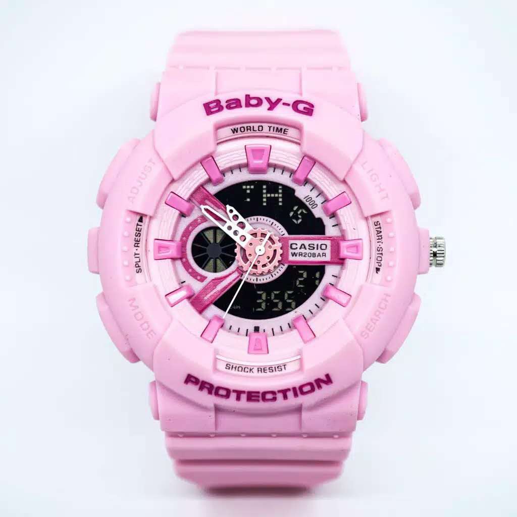 Promo Bulan ini !!! Jam Tangan Wanita casio baby g BGA 110 chrono aktif / Analog Digital Aktif