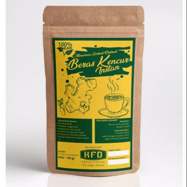

Minuman Herbal Beras Kencur Serbuk Instan