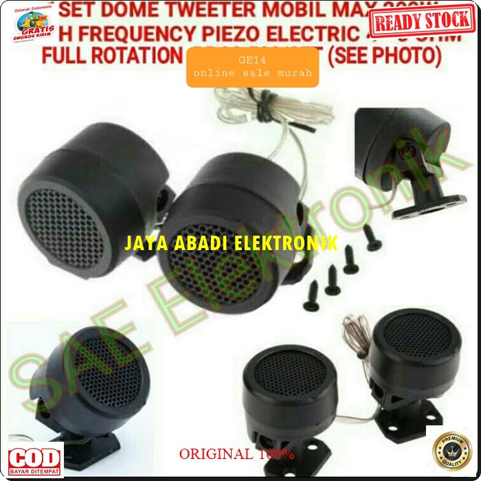 G14 Original speaker mini twiter tweeter audio sound sistem system suround surround piezo super pasif Mobil motor treble karaoke dome airrow digital auto vokal vocal coil booster G14  Harga 2pcs BISA DI SEGALA JENIS AUDIO  Frequency response 4Khz-20Khz Im