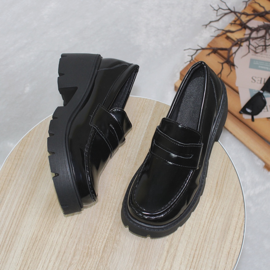 Free Box Sepatu Wanita Import NS602 Sepatu Yuri Loafers Mary Janes Wanita Import Cantik