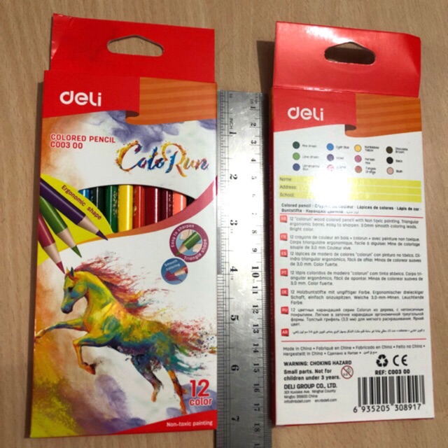 

PENSIL WARNA/COLOUR PENCIL DELI 12 WARNA PANJANG