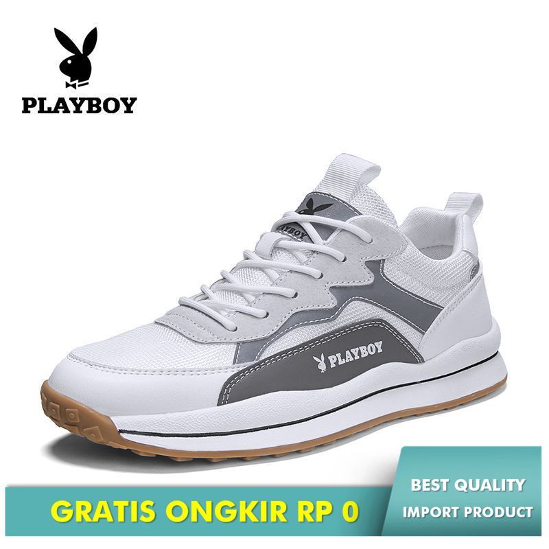 Playboy 2022 New Mode Versatile Sport Pria Ringan Bernafas Mesh Sepatu Musim Panas