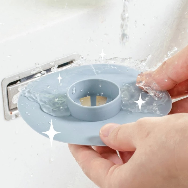 Stopper Saringan Wastafel Dapur Multifungsi Bahan Silikon Motif Kartun Untuk Kamar Mandi