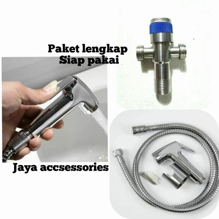 Jet Shower Paket Jet Shower +Ktran Shower T Stanlist Sower Bidet/Toilet/Cebok