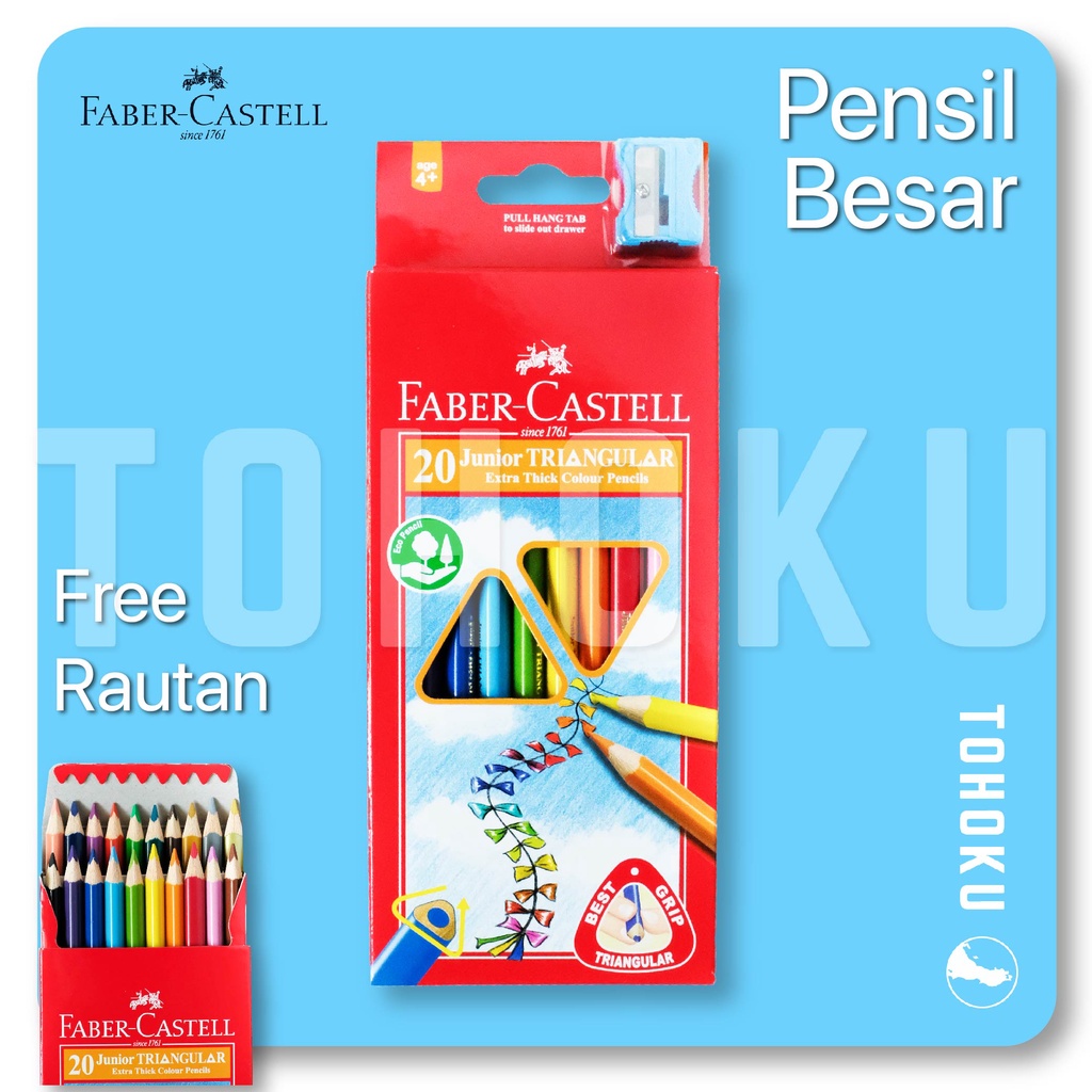 

Pensil Warna Bayi dan Anak - Faber Castell Junior Grip Color Pencils
