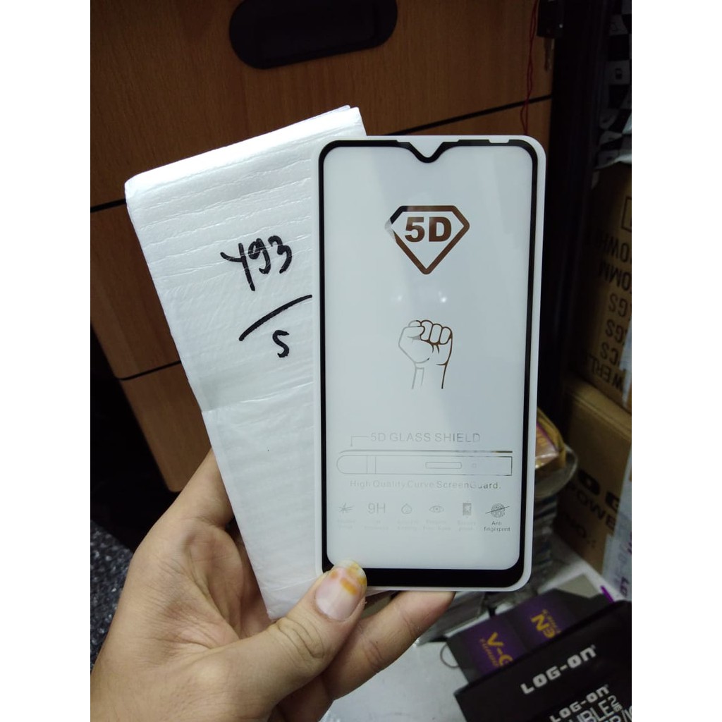 TEMPERED GLASS FULL LEM 5D 9D VIVO Y93 ANTI GORES KACA FULL LEM COVER