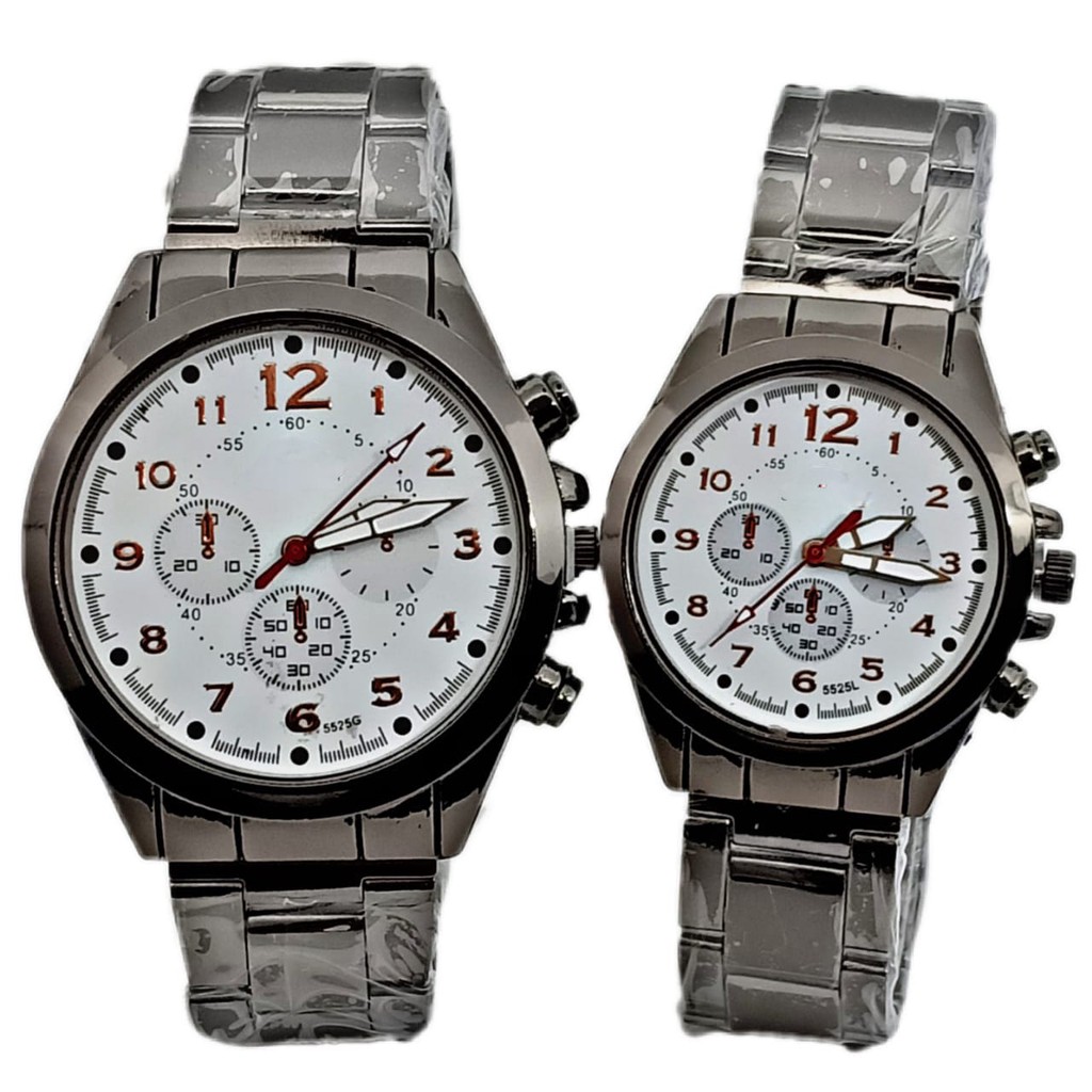 Jam Tangan Couple/Pria/Wanita Army Angka ARM-15 Case Black