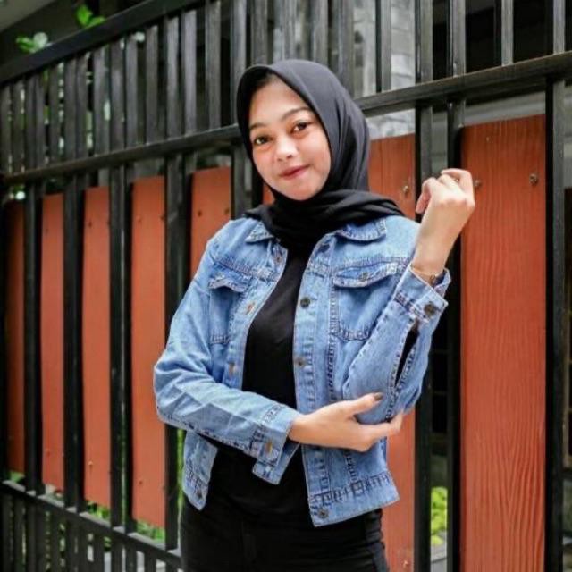 JAKET JEANS CROP WANITA // CROP JEANS CEWEK