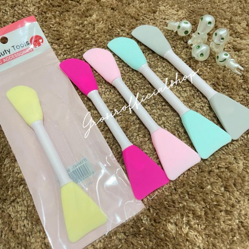 KUAS MASKER SILIKON 2IN1 - KUAS SPATULA SILIKON 2IN1