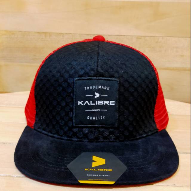 Topi jaring/ topi kalibre hitam merah
