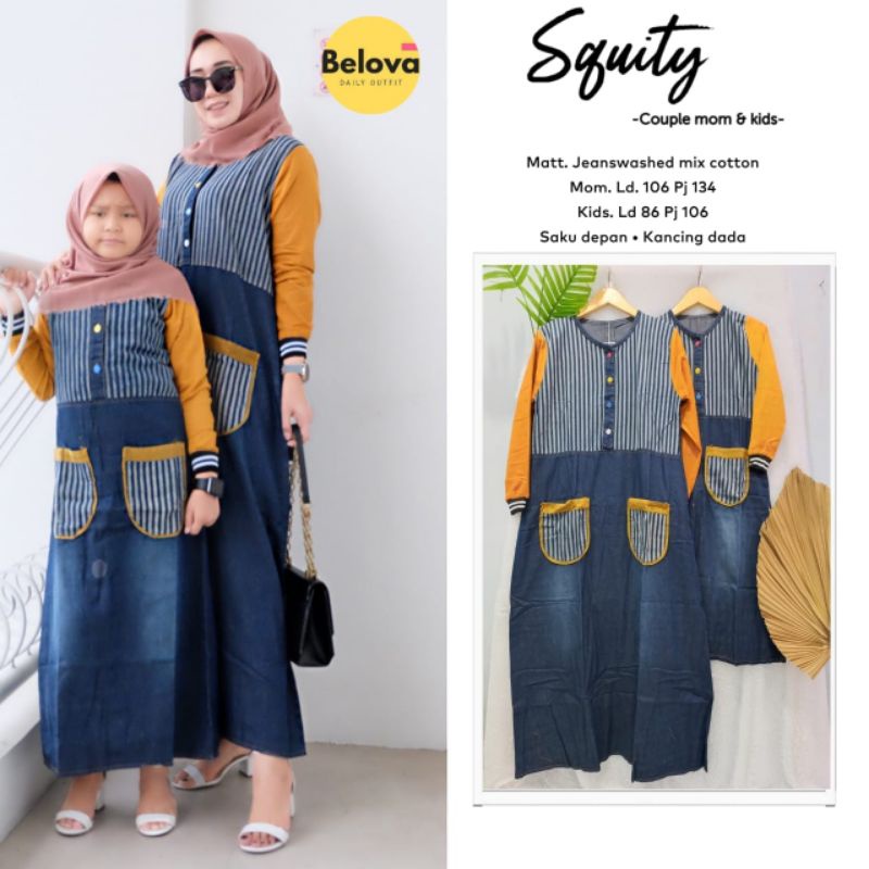 GAMIS COUPLE IBU DAN ANAK SQUITY COUPLE JEANS