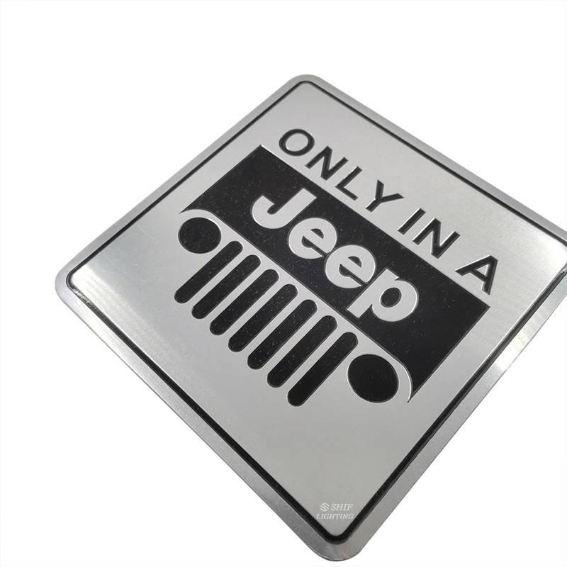 1 X Aluminum ARCTIC ONLY IN A JEEP Logo Car Auto Rear Decorative Emblem Sticker Decal Badge For JEEP SNOWMAN